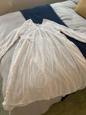Boheme Goods White Cotton Gauze Dress Size 2 M/L